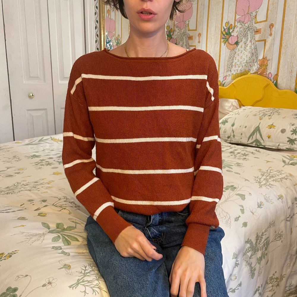 SO SOFT Brown striped sweater
